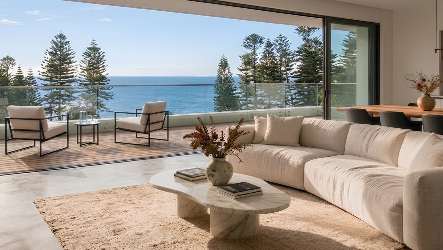 Styled Manly home interior prepared for sale