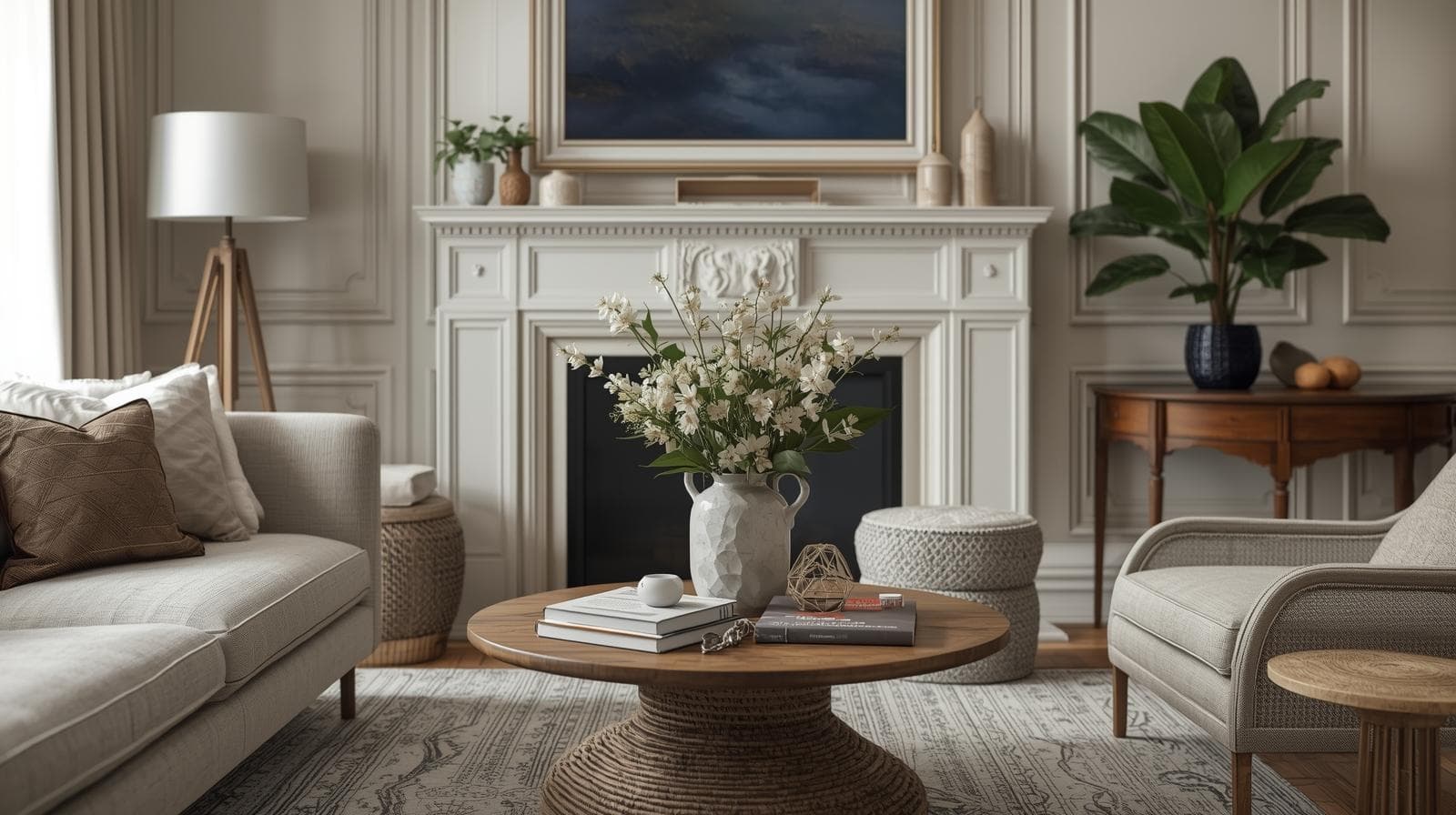 Luxury styled living room for Sydney property sale