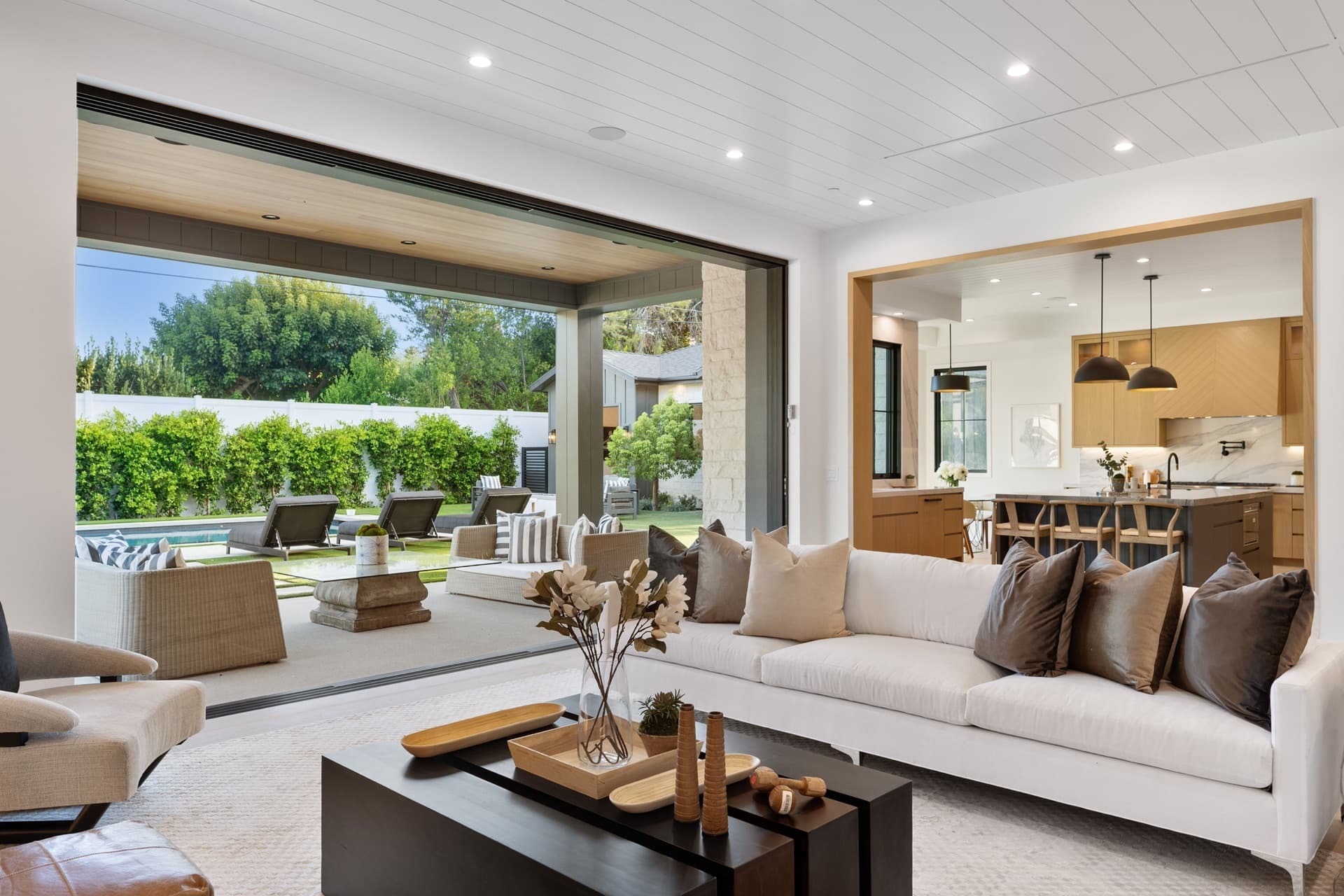 Styled indoor-outdoor living area for Sydney property sale