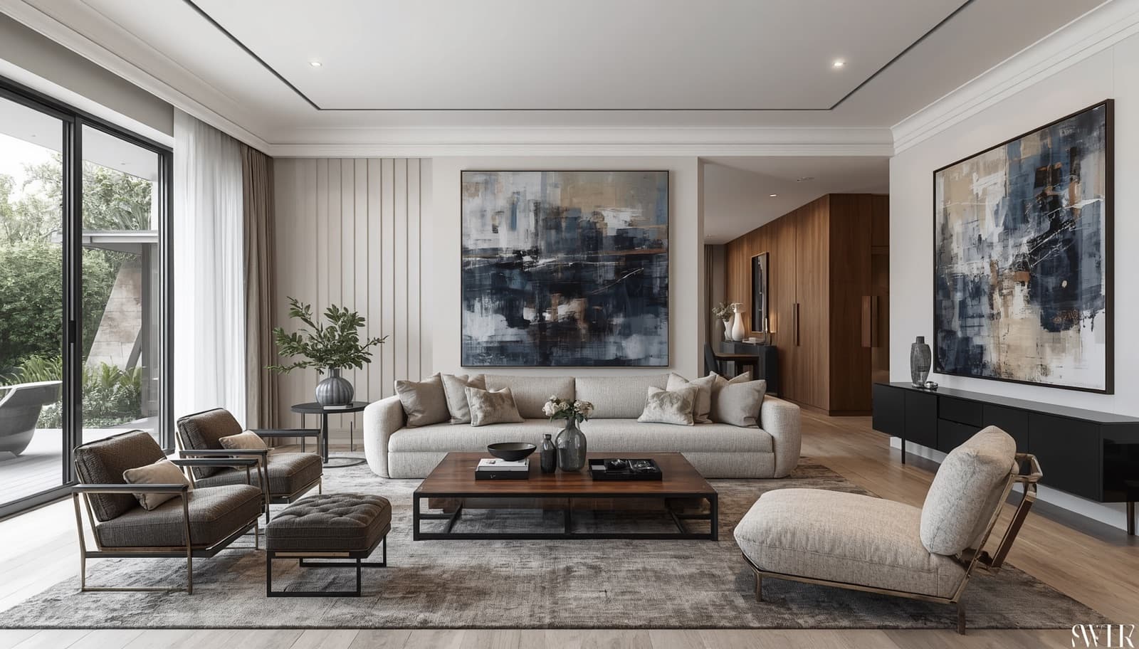 Professionally styled luxury living room in an Upper North Shore Sydney home