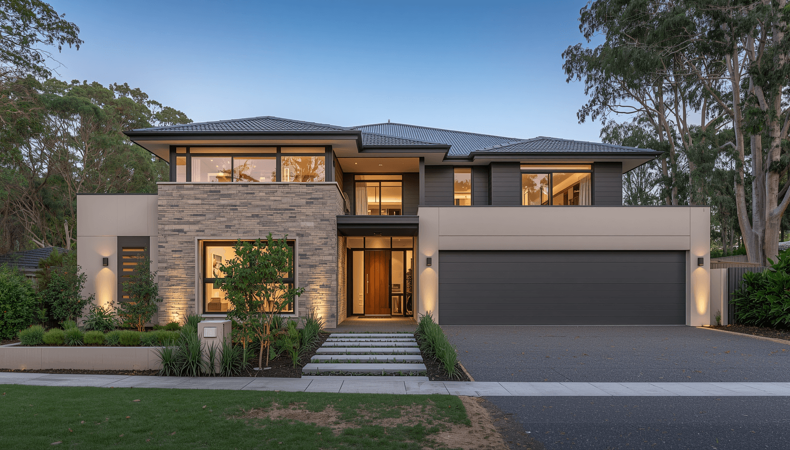 Luxury new build home exterior Pennant Hills Sydney property styling Hills District Luxury new build home exterior Pennant Hills Sydney property styling Hills District