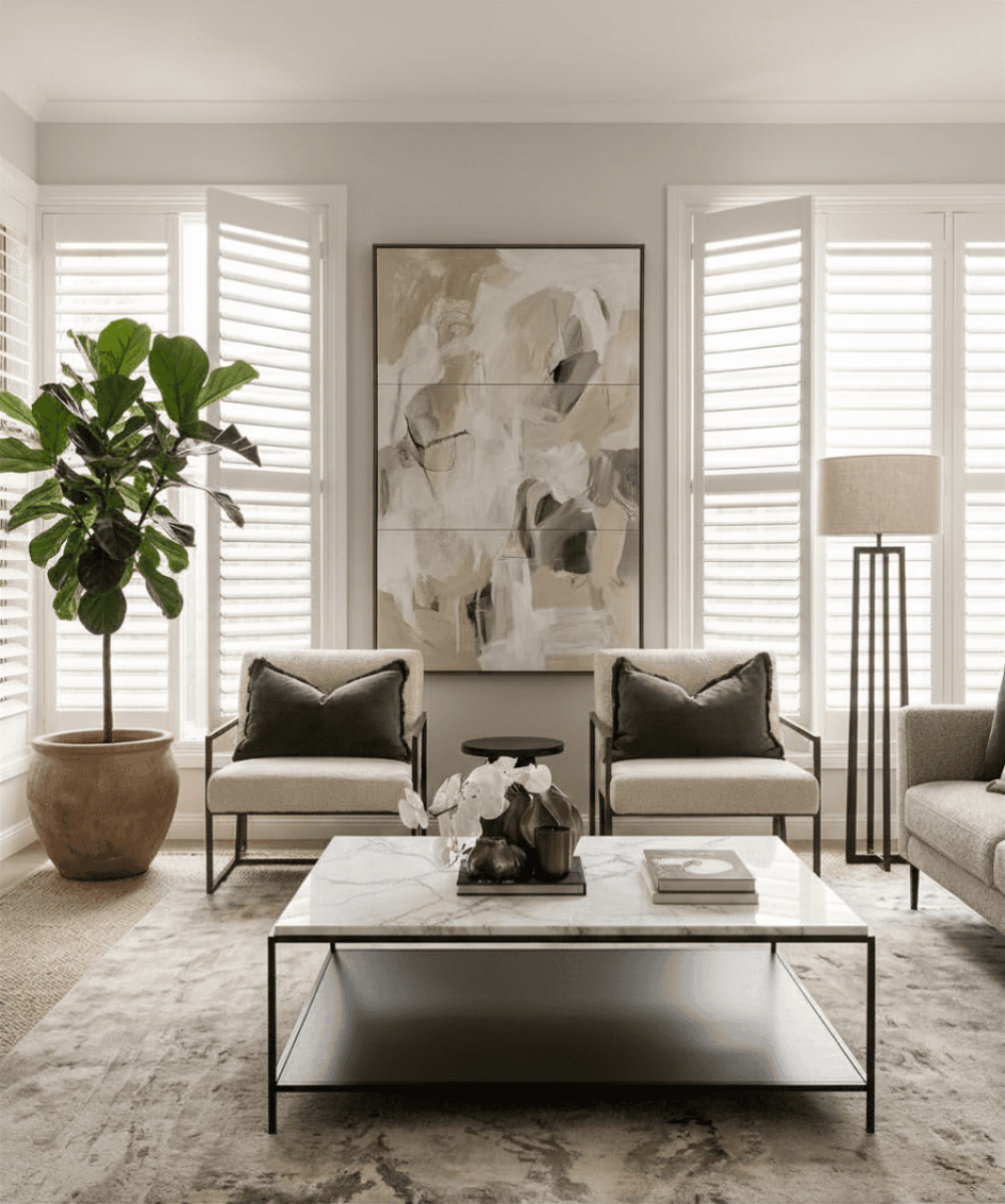 Styled living room in a Hills District home prepared for sale Styled living room in a Hills District home prepared for sale